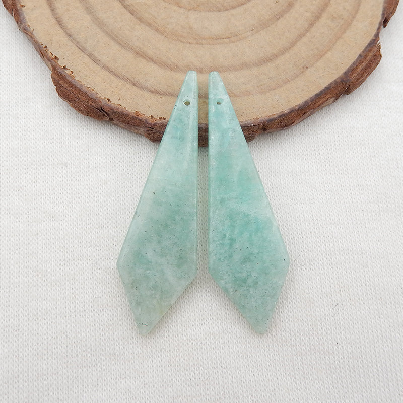 Natural Amazonite Earring Beads 40x12x4mm, 4.0g