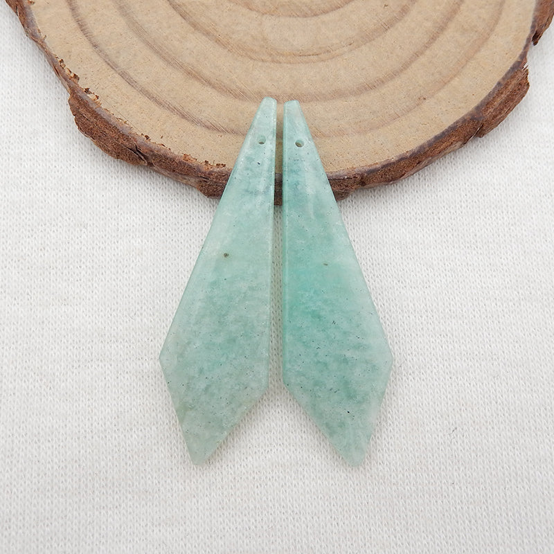 Natural Amazonite Earring Beads 40x12x4mm, 4.0g