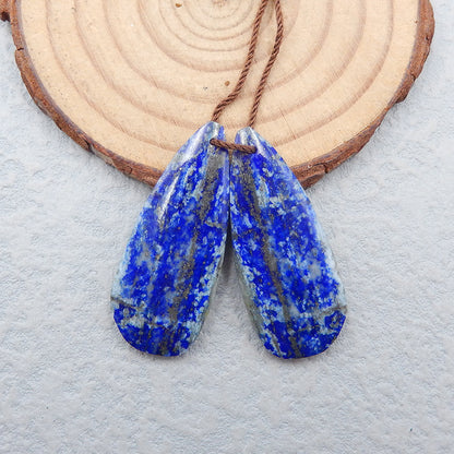 Natural Lapis Lazuli Earring Beads  35x15x4mm, 7.9g