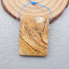 Natural Picture Jasper Pendant Bead 34x25x8mm, 13.4g