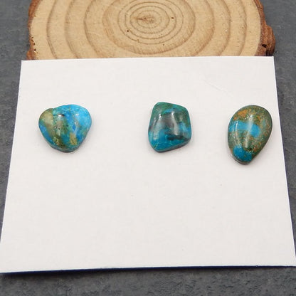 3PCS Natural Blue Opal Cabochon,15x10x4mm, 4g