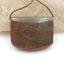 Natural Green Stripe Pendant Bead 38x30x12mm, 25.6g