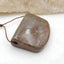 Natural Green Stripe Pendant Bead 38x30x12mm, 25.6g