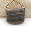 Natural Green Stripe Pendant Bead 31x27x12mm, 18.6g