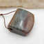 Natural Green Stripe Pendant Bead 31x28x13mm, 22.1g
