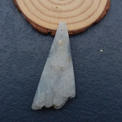 Natural Quartz with Pyrite Pendant Bead 55x23x10mm, 13.1g