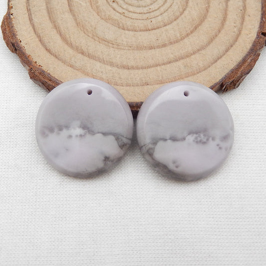 Natural Purple Agate Earring Beads 21X3mm, 6.4g