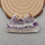 New Natural Stone Amethyst Earring Beads, Drilled Earrings For Jewelry DIY Making, Purple Stone Earrings, 28x23x3mm, 7.6g