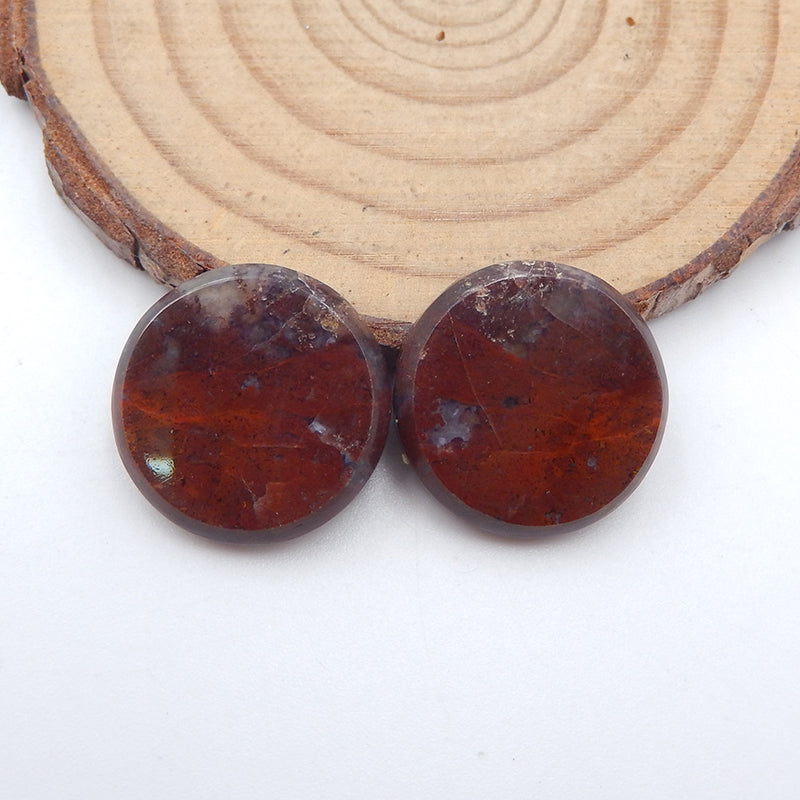 Natural Waring States Agate Cabochons Paired 18x3mm, 4.6g
