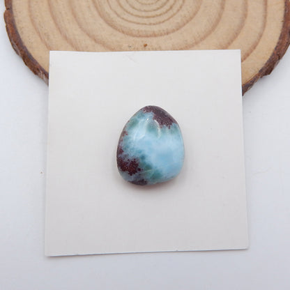 Natural Larimar Cabochon 15x13x6mm, 2.3g