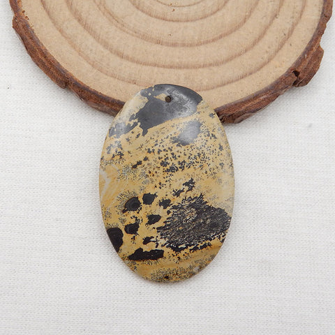 Natural Chohua Jasper Pendant Bead 37X25X3mm, 5.3g