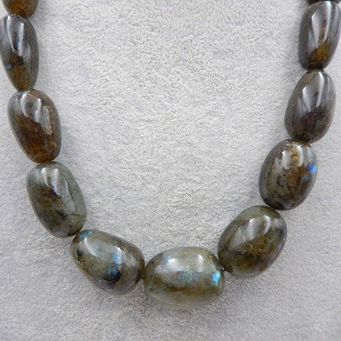 Natural Oval Labradorite Gemstone Necklace, Jewelry Necklace, Adjustable Necklace, 22-32 inch