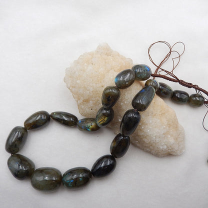 Natural Oval Labradorite Gemstone Necklace, Jewelry Necklace, Adjustable Necklace, 22-32 inch