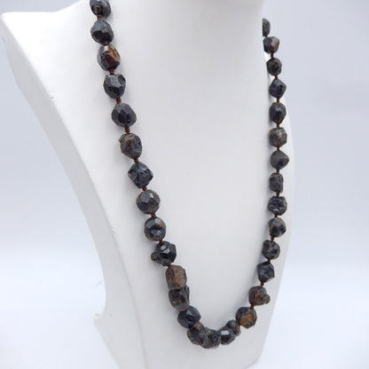 Raw Gemstone Necklaces, Ruby  Gemstone Necklaces Necklace, 925 Silver Buckle Necklace, 20 inch, 75.9g