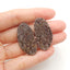 Paire de Boucles d'Oreilles Percées Jaspe Chohua Naturel 34x17x4mm,7.7g