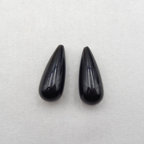 Natural Obsidian Earring Beads 29x12mm, 10g
