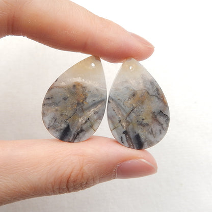 Natural Crazy Lace Agate Earring Beads 29x19x4mm, 9.1g