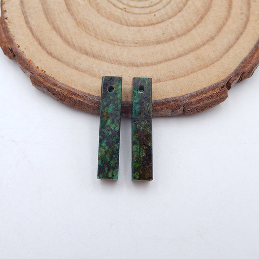 Natural African Turquoise Earring Beads 20x4mm, 2.0g