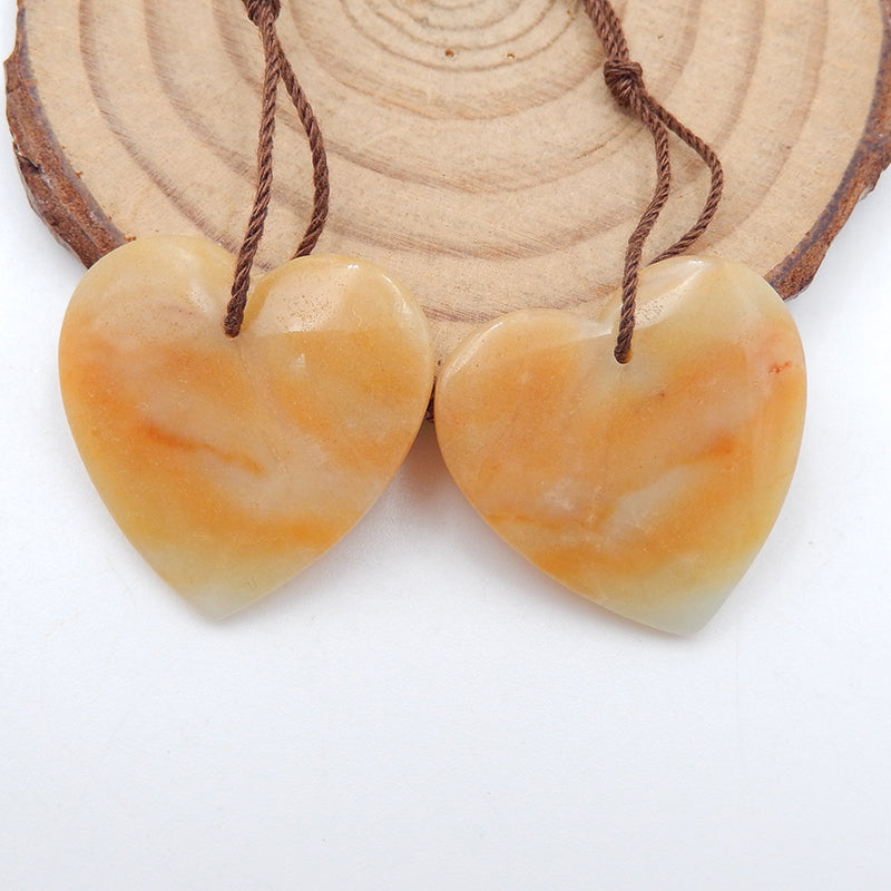 Natural Amazonite Earring Beads 24X23X5mm, 8.1g