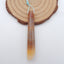 Natural Agate Pendant Bead 28x19x4mm, 4.2g