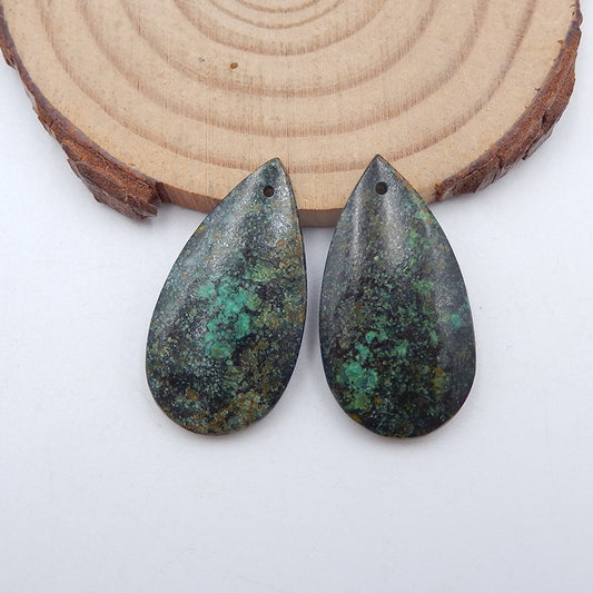 Natural African Turquoise Earring Beads 28x15x4mm, 5.0g