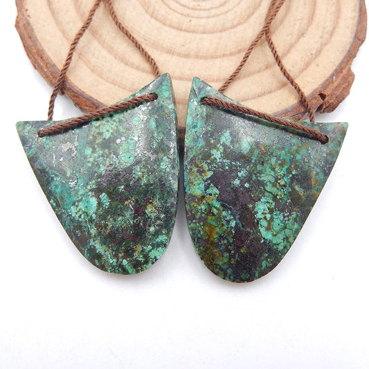 Natural African Turquoise Earring Beads 30x26x5mm, 11.7g