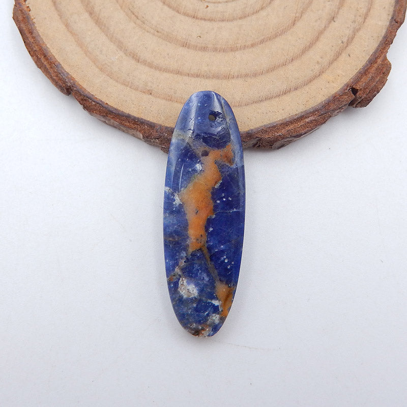 Natural African Sodalite Pendant Bead 35x12x5mm, 3.6g