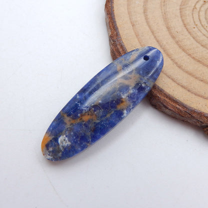 Natural African Sodalite Pendant Bead 35x12x5mm, 3.6g