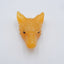 Natural Yellow Jade Carved wolf head Pendant Bead 30x20x10mm, 6.6g