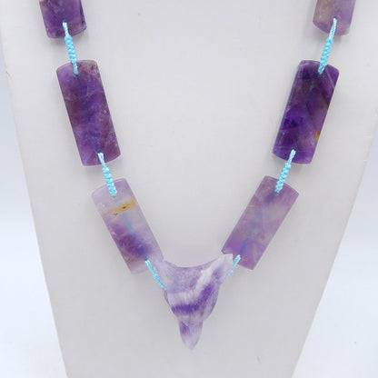 8 pcs Natural Amethyst Pendant Beads for Necklace 33x13x3mm, 37x26x13mm, 37x26x13mm