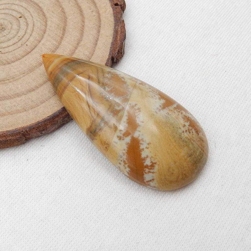 Natural Biggs Jasper Cabochon 46X21X8mm, 9.8g