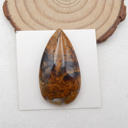 Natural Ocean Jasper Cabochon 37x20x7mm, 7.4g