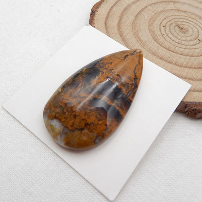 Natural Ocean Jasper Cabochon 37x20x7mm, 7.4g