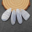 4 PCS Natural Blue Lace Agate Side-Drilled Pendant Beads 27x16x4mm, 34x17x4mm, 13.2g