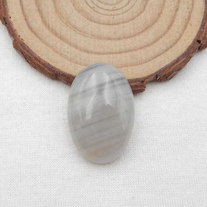 Natural Banded Agate Cabochon 29X19X7mm, 7.1g