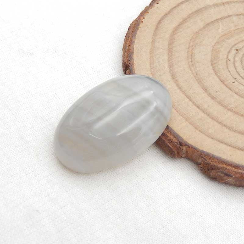 Natural Banded Agate Cabochon 29X19X7mm, 7.1g