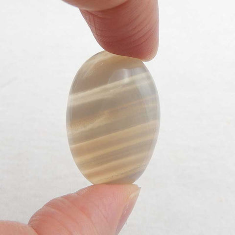 Natural Banded Agate Cabochon 29X19X7mm, 7.1g