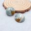 Natural Biggs Jasper Cabochons Paired 18x8mm, 7.8g