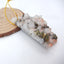 Natural White Quartz with Pyrite Pendant Bead 55X38X14mm, 37g