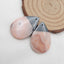 Intarsia of Hematite And Pink Agate Earring Beads 32x21x5mm, 12.5g