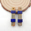 Intarsia of Red Creek and Lapis Lazuli Earring Beads 33X8mm, 8.5g