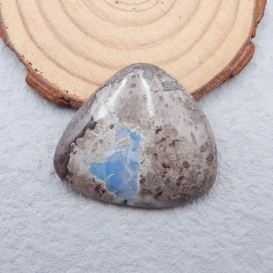 Natural Blue Opal Cabochon 35x33x7mm, 10.1g