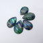 5 PCS Natural Blue Azurite Cabochons 30X20X5mm, 25X18X5mm, 18.1g