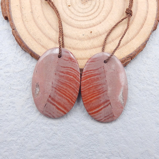 Natural Wonder Stone Earring Beads 28x19x4mm, 7.3g