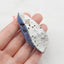 Natural Blue Fossil Coral Pendant Bead 62x27x15mm, 27.2g