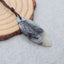 Natural Amazonite Carved Leaf Pendant Bead 33x14x4mm, 2.7g
