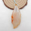 Natural Red Agate Pendant Bead 60x24x10mm, 19.8g