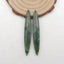 Natural African Jade Earring Beads 54x8x5mm, 6.0g