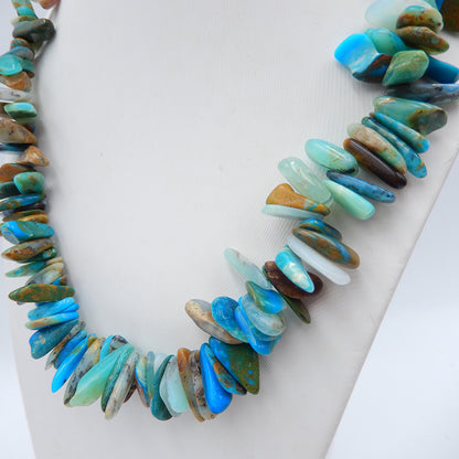 Colliers de pierres précieuses à 1 brin, collier de colliers de pierres précieuses d'opale bleue
