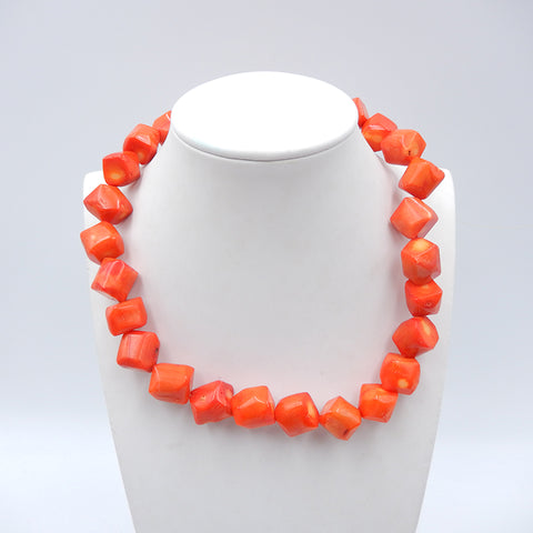 Natural Bamboo Coral Jewelry Necklace